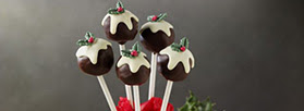 Christmas pudding cake pops