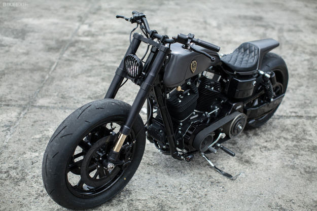 Custom Harley-Davidson Dyna built by Winston Yeh of Rough Crafts.