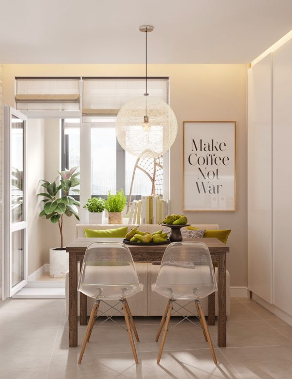 Slender table lamp nestled into the corner give this kitchen an elegant feel that's in keeping with the rest of the house. Dining Room Pendant Lights 40 Beautiful Lighting Fixtures To Brighten Up Your Dining
