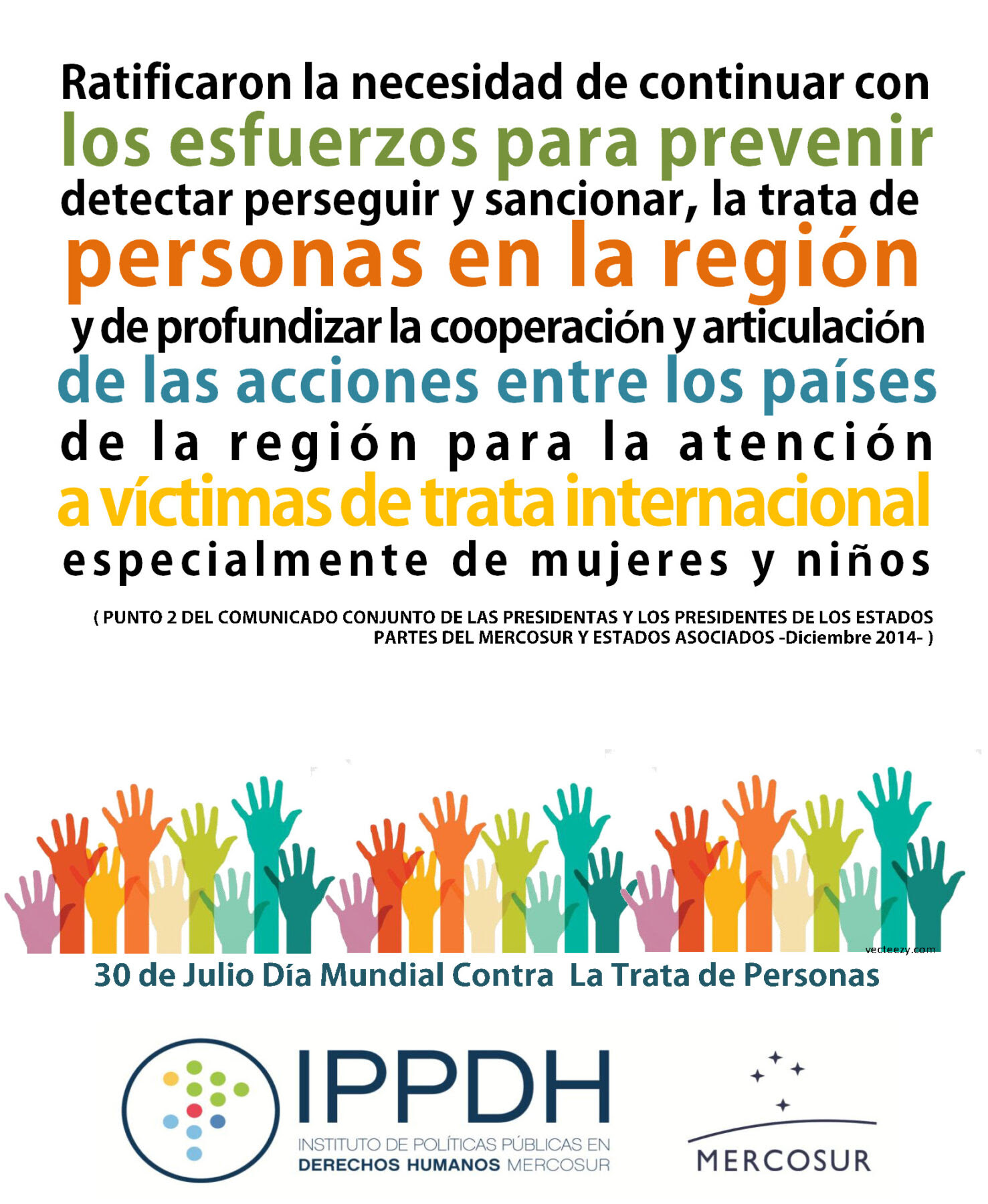 Compartir el espíritu humano a través de la amistad. 30 De Julio Dia Mundial Contra La Trataippdh
