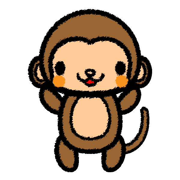 動物画像のすべて 無料印刷可能かわいい 手書き かわいい さる イラスト