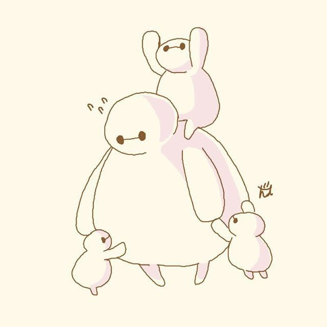 ベイマックス 簡単 ディズニー かわいい 可愛い イラスト Okepictsig1