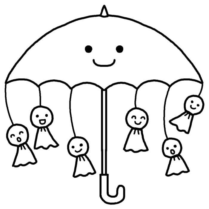 かわいいディズニー画像 ベスト50 梅雨 イラスト 白黒