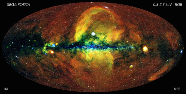 A colourful view of the universe as seen with the eROSITA X-ray telescope