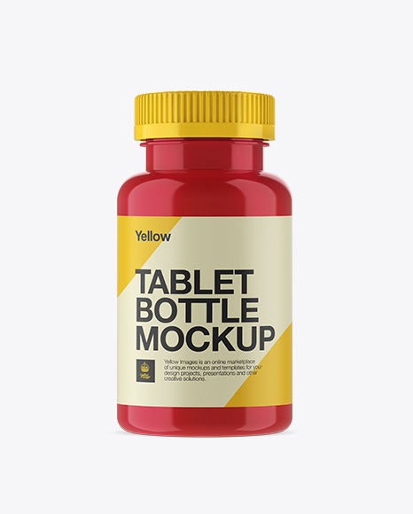 Download Free PSD Mockup Glossy Pill Bottle Mockup - Front View ...