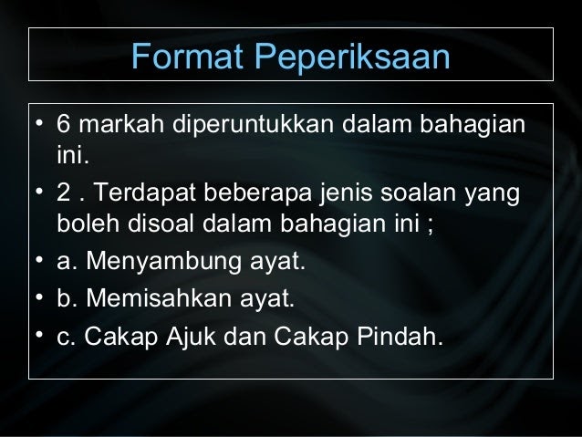 Soalan Cakap Ajuk Cakap Pindah Spm - Contoh II