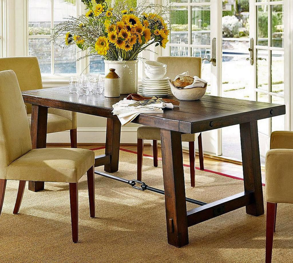 A table is the foundation of your dining room, helping you create a space that?s welcoming, comfortable and beautiful for gatherings large and small. Dining Room Table Ideas With Flower Centerpiece Onetruedecor Image 3259633 On Favim Com