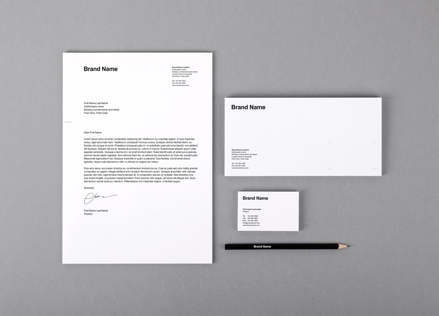 Download Download Letterhead And Business Card Mockup Psd Free PSD ...