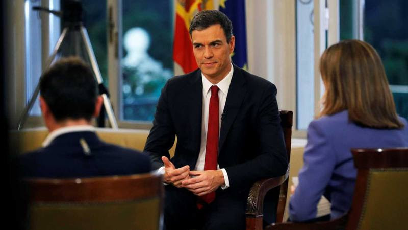 Pedro Sánchez entrevistado en TVE