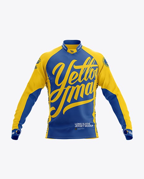 Download Long Sleeve Jersey PSD Mockup Front View