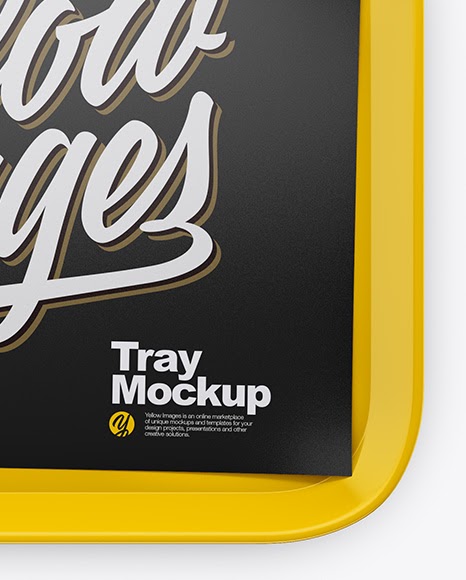 Download Download Matte Tray With Paper Label Mockup Yellowimages
