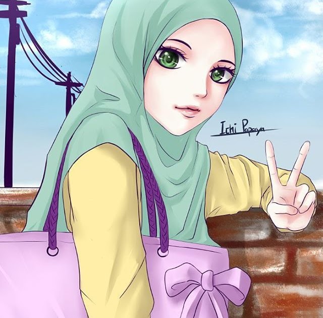 Perumahan Islami Gambar  Kartun  Wanita Muslimah  2021 