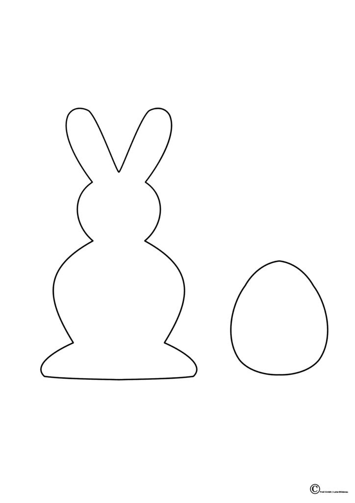 Osterhasen basteln und nahen schnittmuster und. Papierhase Mit Ei Prell Bastelblog