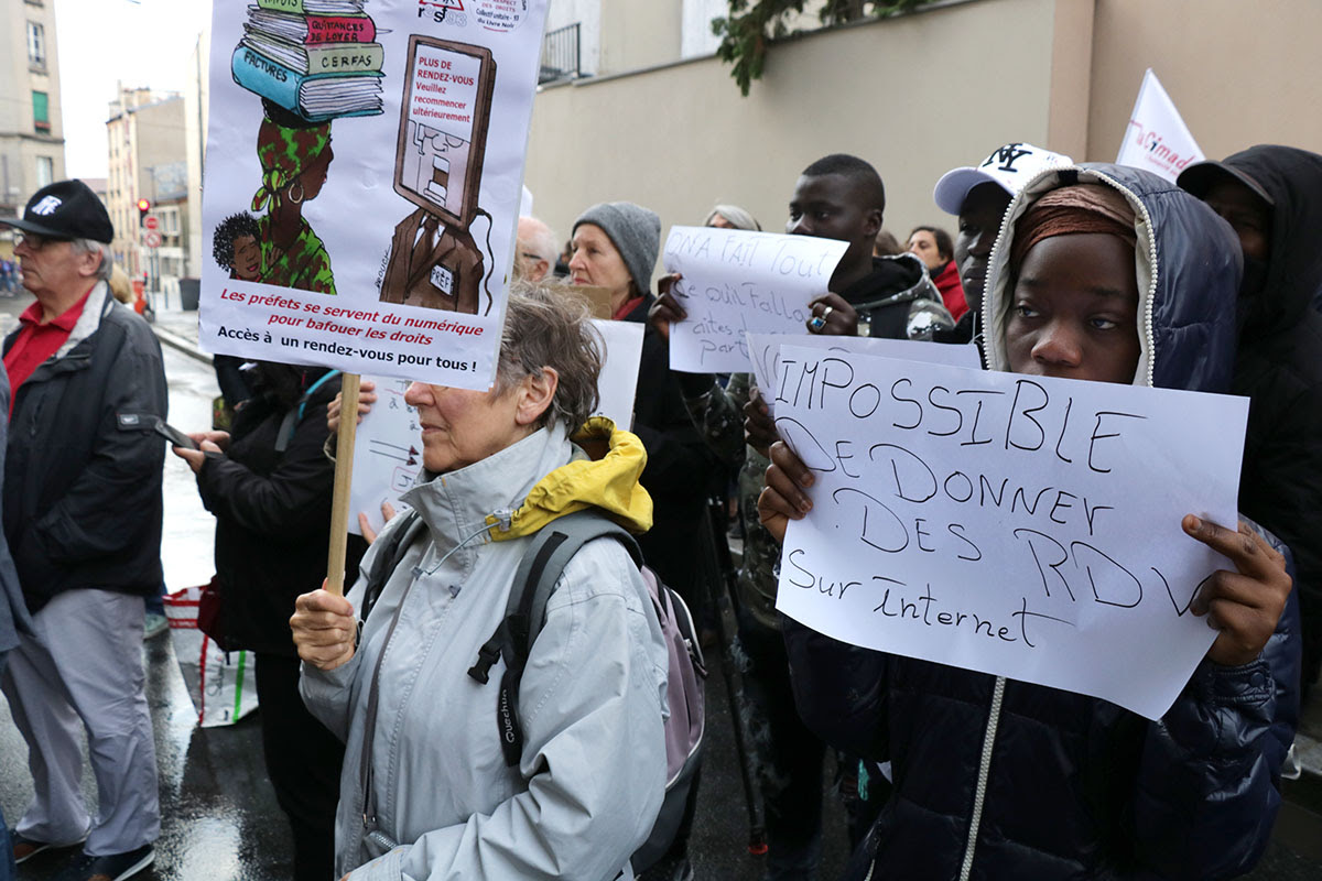 Action de La Cimade avec le Secours catholique, le Gisti, la LDH