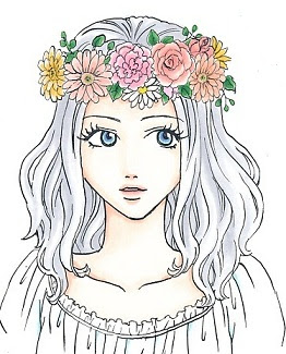 アニメ画像について 綺麗な花冠 イラスト 描き方