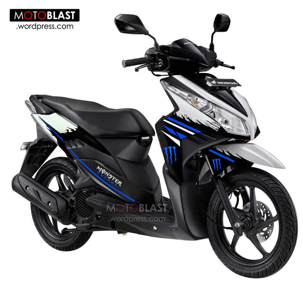 Modifikasi Vario 125 Warna Putih Biru Galeri Motor Vario