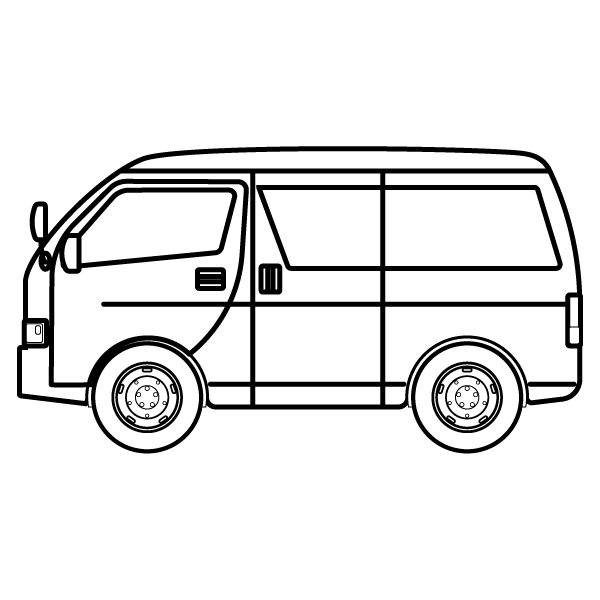 車 イラスト おしゃれ 白黒 Kuruma