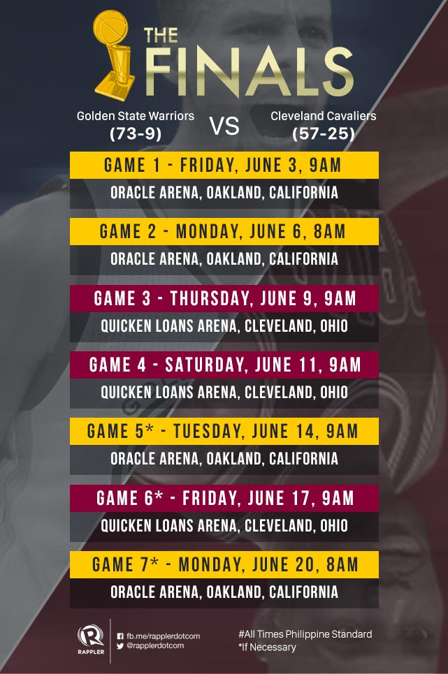 The gsw fans are no doubt looking forward to the warriors kicking off their schedule for the the problem with the nba's official gsw schedule is that it's not very convenient or practical for fans. 2016 Nba Finals Schedule Cavs Vs Warriors