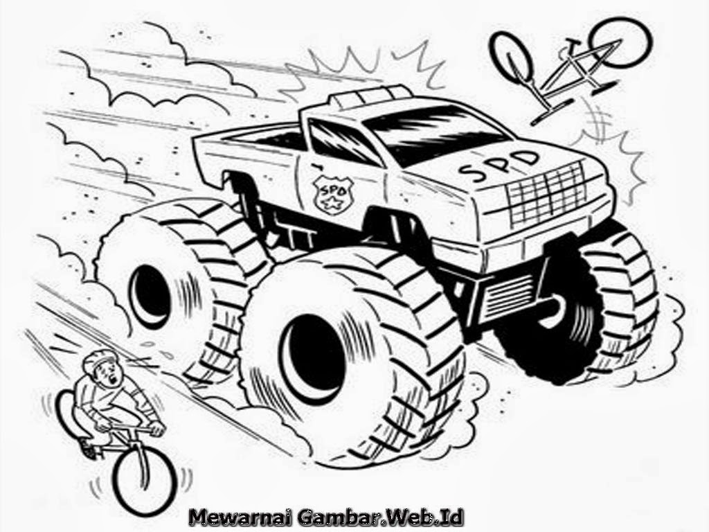 Mewarnai Gambar Mobil Offroad - Arena Modifikasi