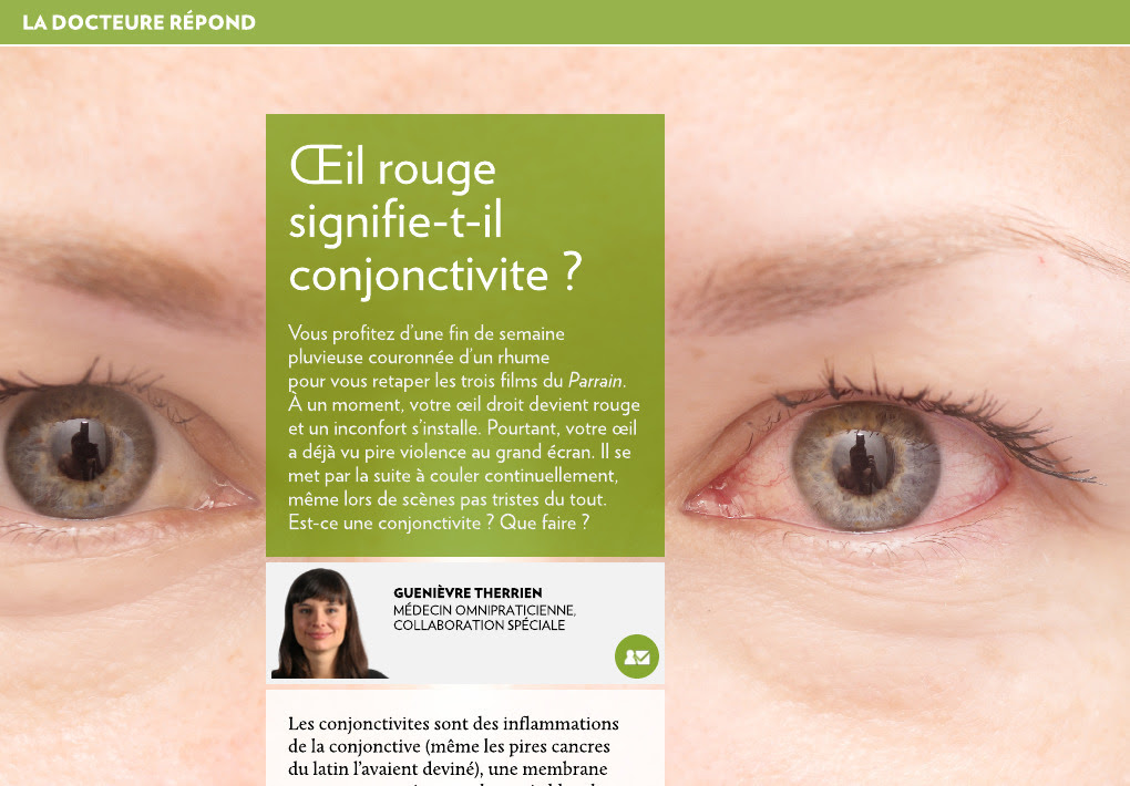 Dans cet article sur les yeux de bébé, je vous explique. Oeil Rouge Signifie T Il Conjonctivite La Presse