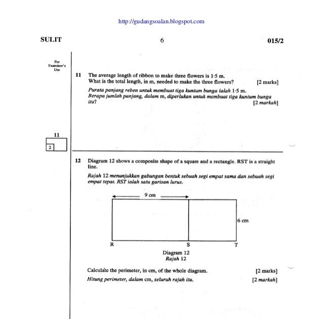 Soalan Matematik Garis Lurus - Persoalan p