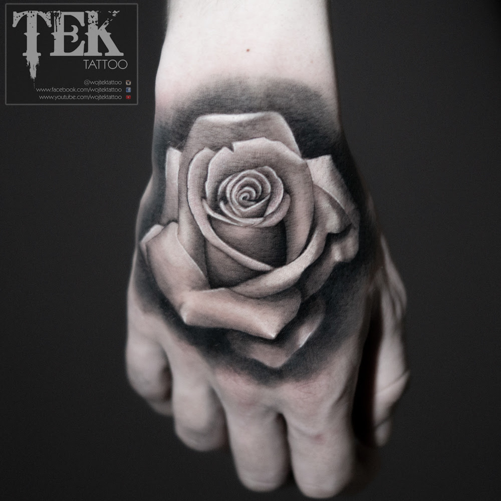 As the official wedding flower, a white rose may also show undying, true love. Tek Tattoo Hinckley Black And Grey Tattoos