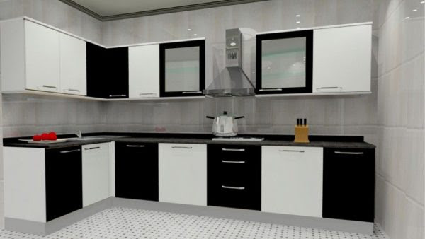 Desain Kitchen Set Aluminium Hitam Dan Putih