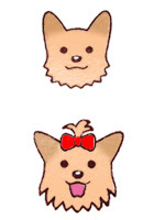 無料イラスト画像 ラブリー簡単 ヨークシャー テリア イラスト