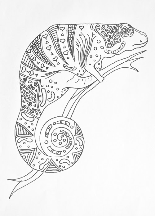 You can simply select a mandala at the left. Charming Chameleon Coloring Book Page Favecrafts