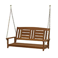 Hanging porch swing with chain