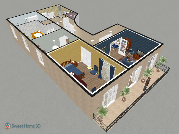 Sweet home 3d is one of the best free and easy programs for creating interior design, with the ability to view in 3d. Sweet Home 3d Gallery