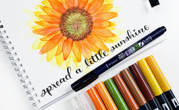 Make sure your paper is completely dry to the touch before outlining! Flower Tutorial Archives Tombow Usa Blog