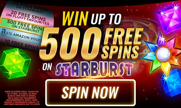 Win 500 Free Spins on Starburst