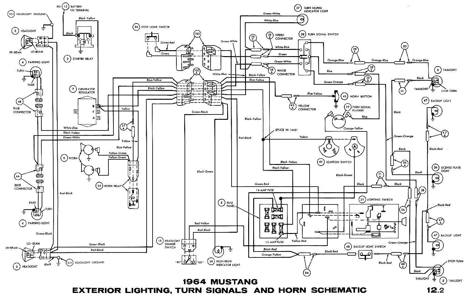 This complete automobile wiring system has been designed with four major groups 64 Mustang Turn Signal Wiring Diagram Schematic Wiring Diagrams Officer Run