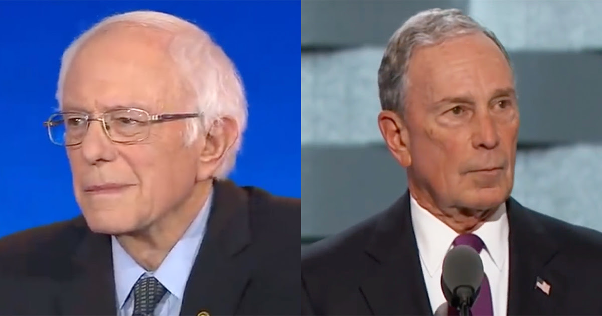 pic of Bloomberg and Bernie