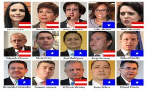 Ocho magistrados y magistradas del partido nacional y 7 del Liberal conforman la actual Corte Suprema de Justicia