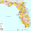 The Map Of Florida With The Cities