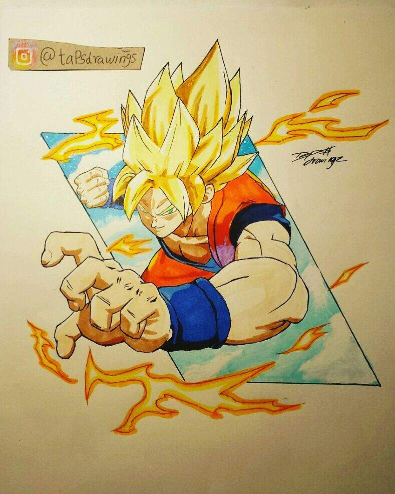 Drawing Anime Draw Goku Super Saiyan Dragon Ball Z