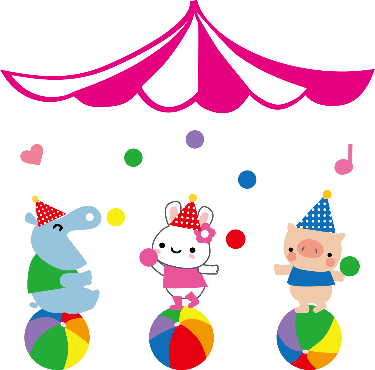 綺麗なサーカス 動物 イラスト イラスト画像