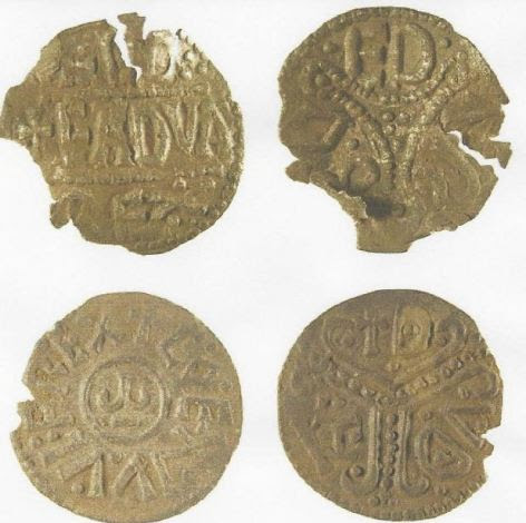 Coins found at the Rendlesham site: Last night the National Trust confirmed in a statement that the finds represented 'conclusive evidence of the existence of the long-lost Royal settlement at Rendlesham'