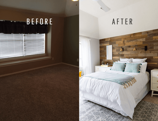 #1 master bedroom nightstands makeover: 10 Bedroom Makeovers Transform A Boring Room Into A Stylish Sleeper S Paradise Home And Gardening Ideas