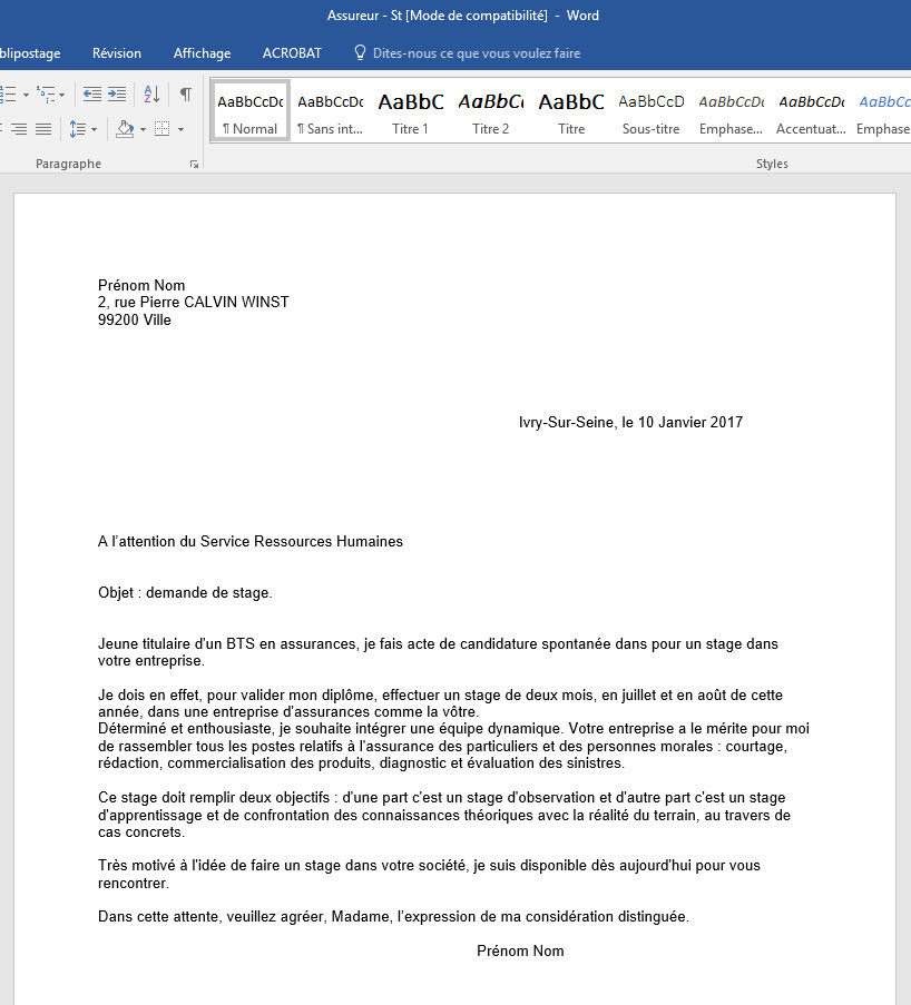 Exemple De Mail Motivation - horkovix