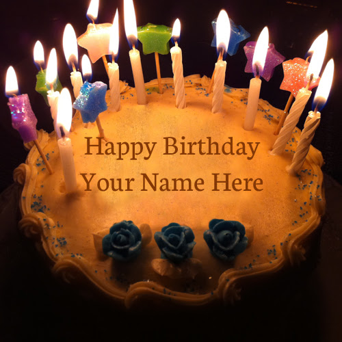 Happy Birthday Cake With Candles Write Name Http Dimitrastories Blogspot Com