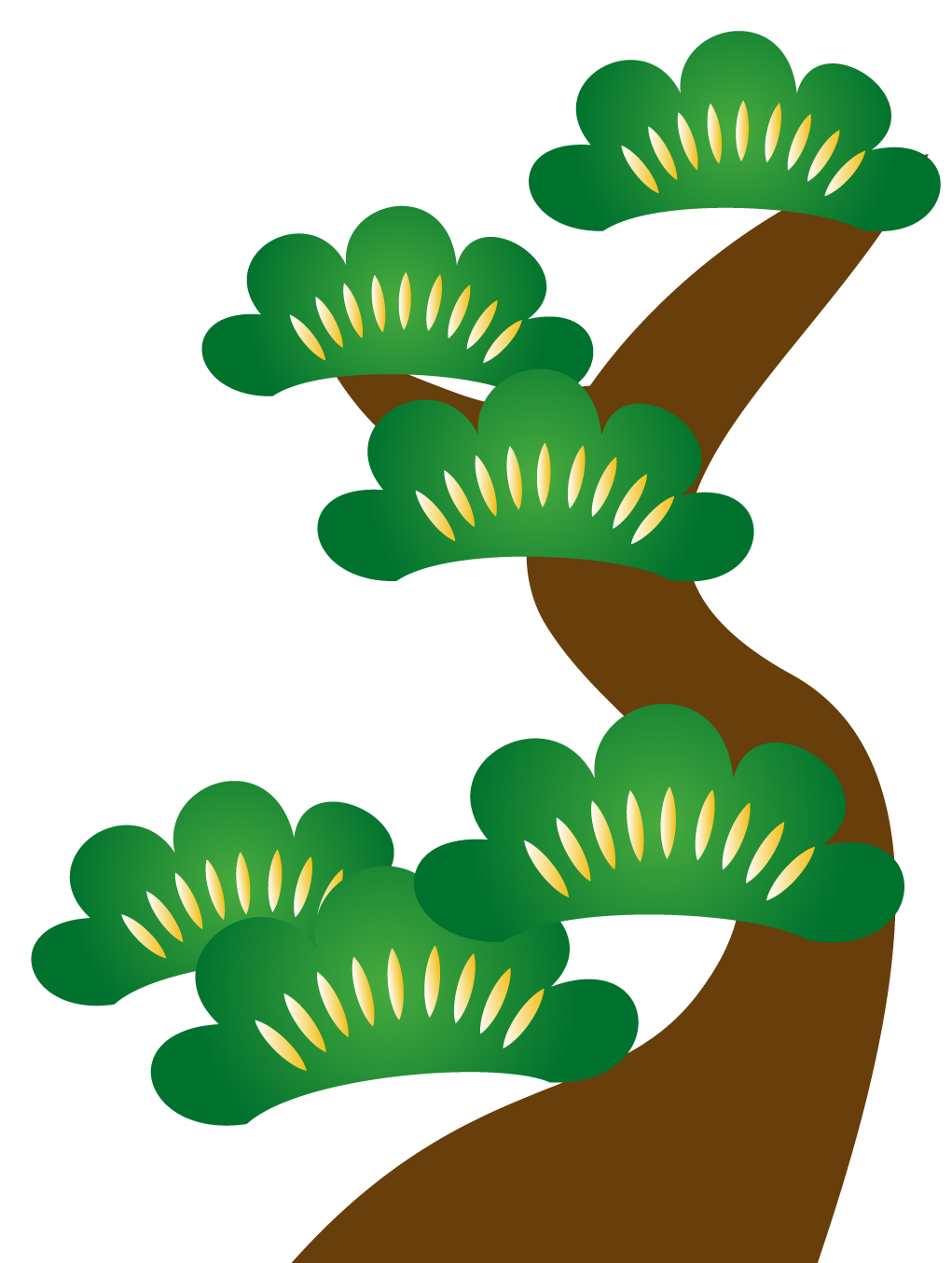 美しい花の画像 元の松 イラスト フリー