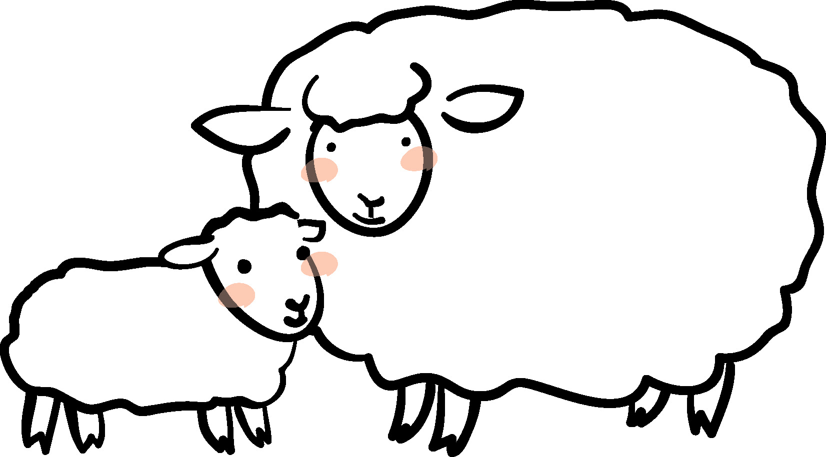 最高の動物画像 ユニーク可愛い 羊のイラスト