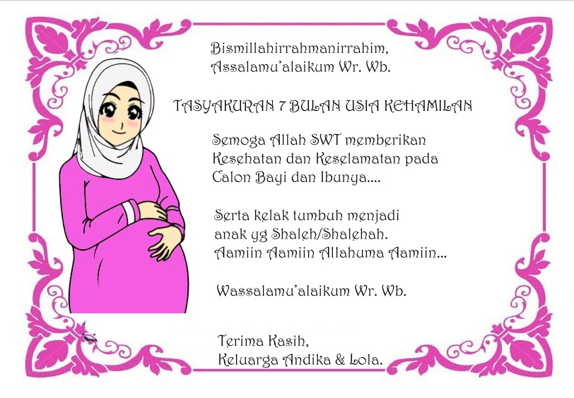 Surat Undangan Selamatan 4 Bulanan