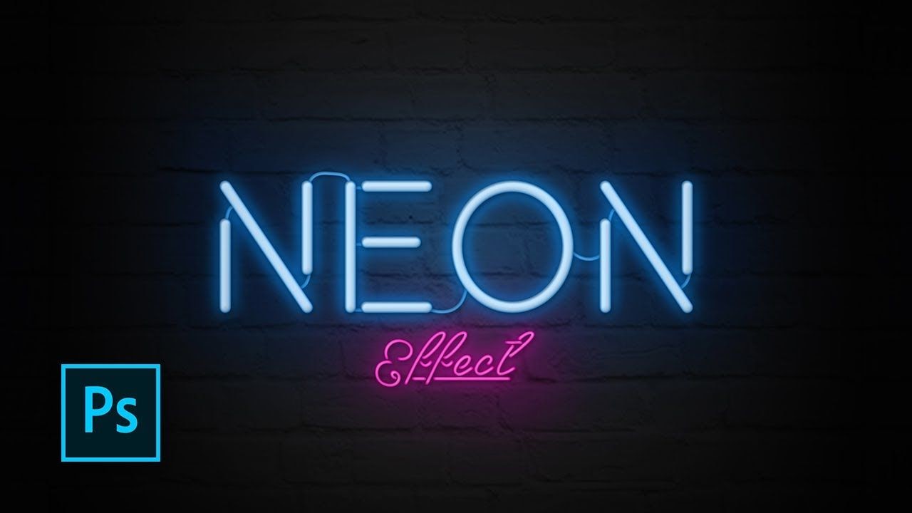 Download 8934 Neon Logo Mockup Psd Free Download Photoshop File