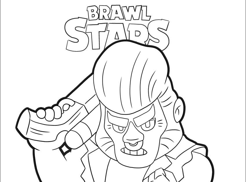 Leon Brawl Stars Colouring Pages