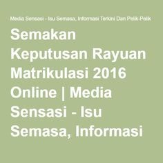 Surat Rayuan Matrikulasi - Terengganu s