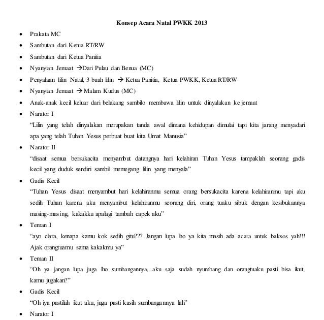 Kata Kata Pembukaan Mc Ibadah Natal / Contoh Doa Pembukaan ...
